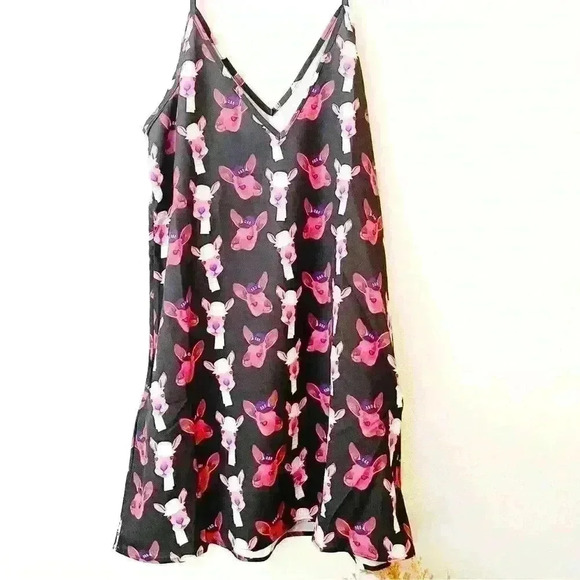 Shein X - Cami Night Dress, night Gown, Sleep Dress,  Kangaroo Print baby doll - Picture 1 of 9